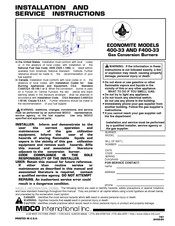 Midco ECONOMITE F400-33 Installation And Service Instructions Manual