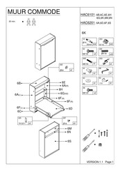 TWF MUUR COMMODE HAC61016B Assembly Instructions Manual