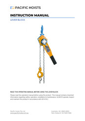 Pacific Hoists PLB416 Instruction Manual