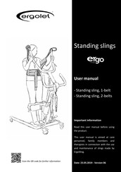 ergolet ErgoSlings Standing sling 2-belts User Manual