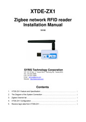 Syris Zigbee XTDE-ZX1 Installation Manual