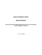 BCM EBC-3615 Quick Installation Manual