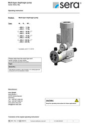 Sera R409.2-72 ML Operating Instructions Manual