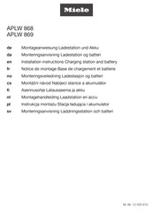 Miele APLW 868 Installation Instructions Manual