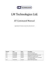 LM Technologies LM400 At Command Manual