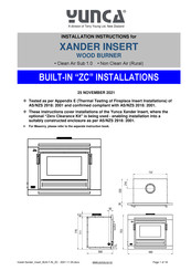 Yunca Gas XANDER INSERT Installation Instructions Manual