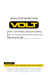 Volt VHS-6719-BBZ Installation Instructions Manual