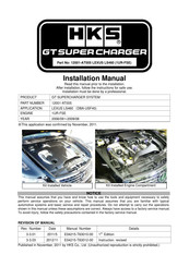 Hks 12001-AT005 Installation Manual