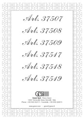 Gessi 37509 Manual