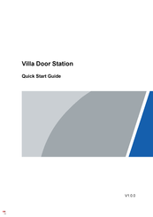 Dahua Villa Door Station Quick Start Manual