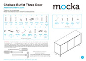 Mocka Chelsea Buffet Three Door Assembly Instructions Manual