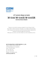 Multi M-1141XR Instruction Manual