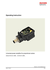 Bucher Hydraulics EVS-AU1-2500 Series Operating	 Instruction