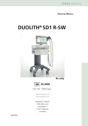 Storz DUOLITH SD1 R-SW Operating Manual