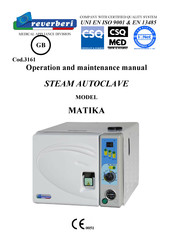 Reverberi MATIKA Operation And Maintenance Manual