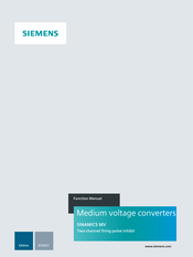 Siemens SINAMICS MV Function Manual