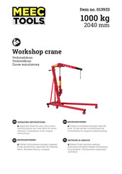 Meec tools 013933 Operating Instructions Manual