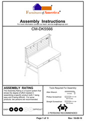 Furniture of America Mccredmond CM-DK5566 Assembly Instructions Manual