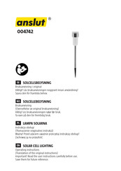 Anslut 004742 Operating Instructions Manual