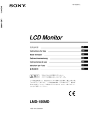 Sony LMD-150MD Instructions For Use Manual