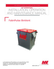 AAF FabriPulse BinVent Installation, Operation And Maintenance Manual