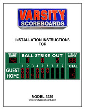 Varsity Scoreboards 3359 Installation Instructions Manual
