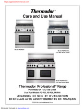 Thermador PDR364GL Care And Use Manual