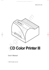 Primera CD Color Printer III User Manual