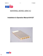Awid Sentinel-Sense ADB-512 Installation & Operation Manual
