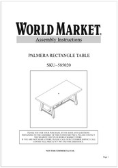 World Market Palmera 585020 Assembly Instructions Manual