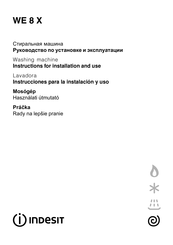 Indesit WE 8 X Instructions For Installation And Use Manual