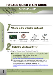 ICP DAS USA PISO-DA2U Quick Start Manual