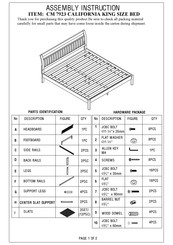 Furniture of America Corry CM 7923 Assembly Instruction Manual