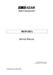 Adam Equipment MCW-250 L Service Manual