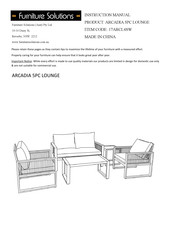 Furniture Solutions ARCADIA 17ARCL4SW Instruction Manual