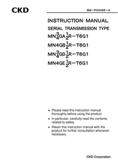 CKD MN4GA2R-T6G1 Instruction Manual