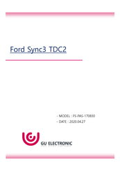 GU Electronic FORD SYNC3 TDC2 Manual