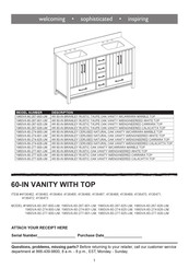Allen + Roth 1960VA-60-267-926-UM Installation Instructions Manual