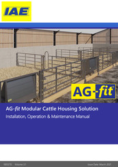 IAE AG-fit Installation, Operation & Maintenance Manual