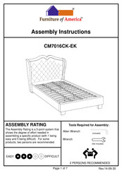 Furniture of America CM7016CK-EK Assembly Instructions Manual