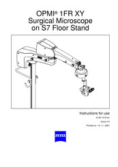 Zeiss OPMI 1FR XY Instructions For Use Manual