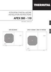 thermital AFEX 080 MONO Installation Instructions Manual