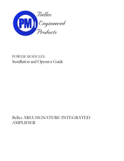 Power Modules Belles Installation And Operator's Manual