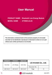 LG Innotek ETWBCLUL05 User Manual