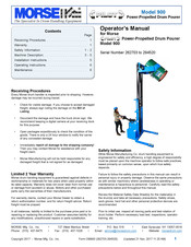 Morse PILOT 900 Operator's Manual