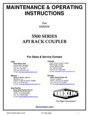 Dixon 5500 Series Maintenance & Operating Instructions