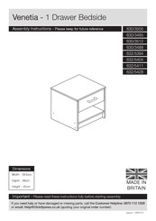 Argos Venetia 632/5428 Assembly Instructions Manual