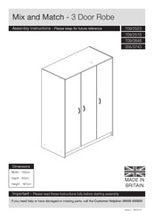 Argos Mix and Match 709/0848 Assembly Instructions Manual