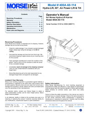 morse 400A-60-114 Operator's Manual