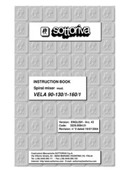 Sottoriva VELA 90-130/1 Instruction Book